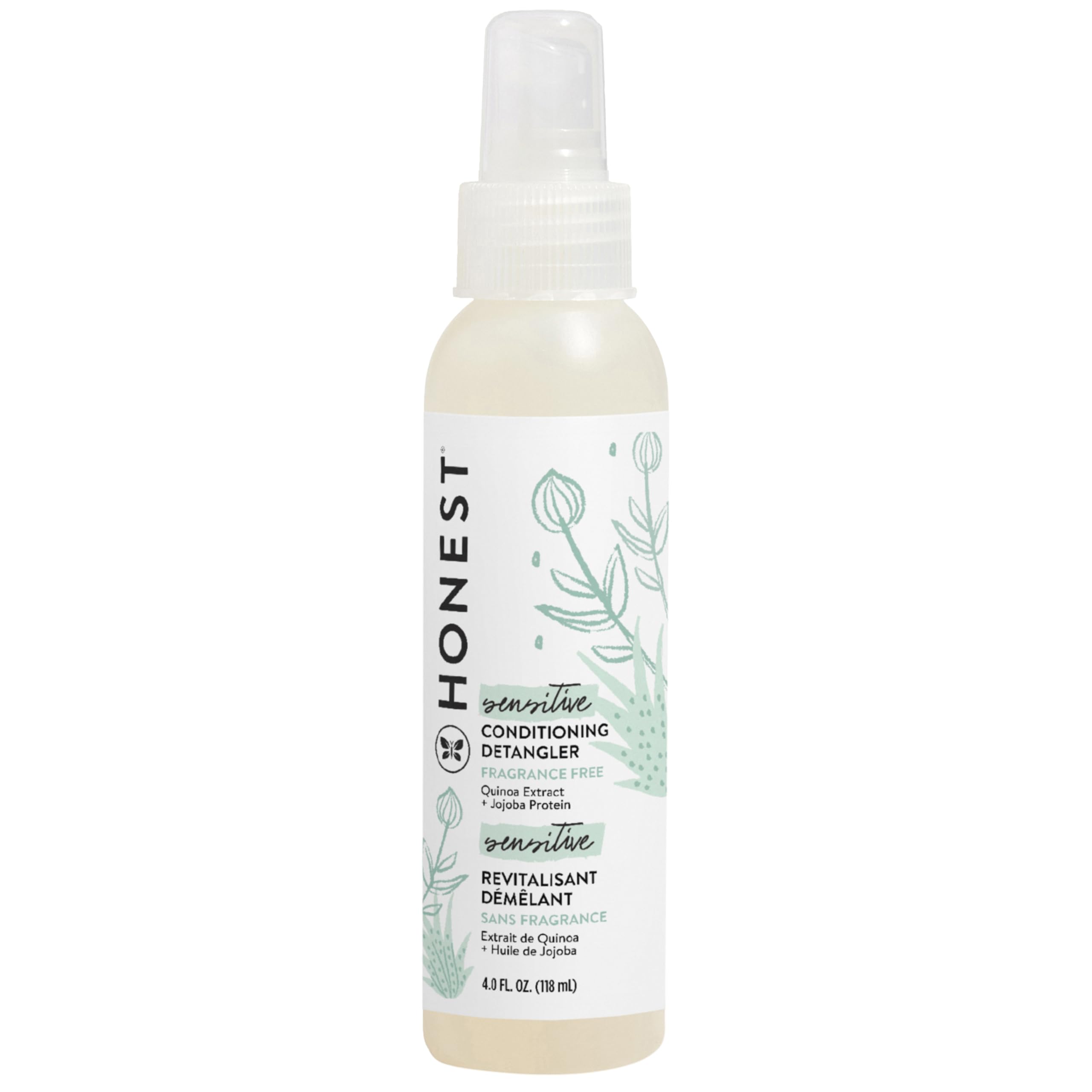The Honest Company front bottle showing clean packaging and 4 fl oz size benefits