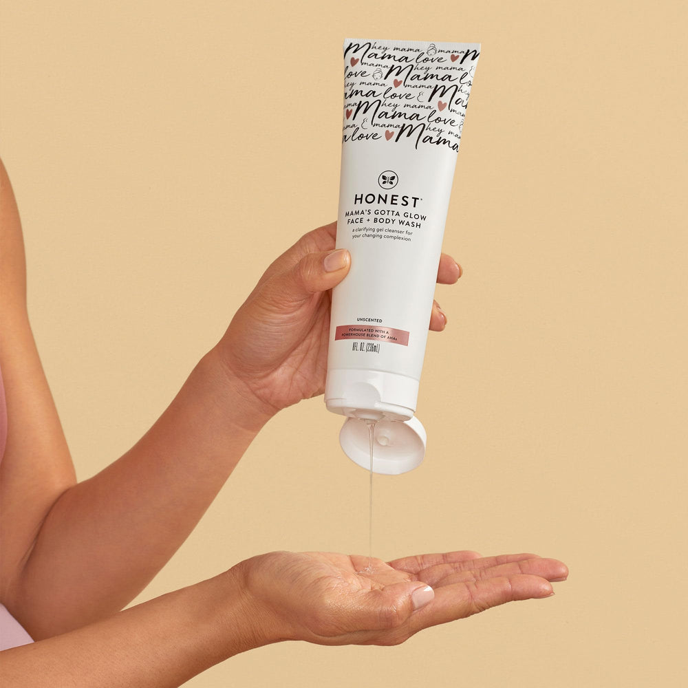 The Honest Company gel texture on hand displaying smooth consistency that rinses clean
