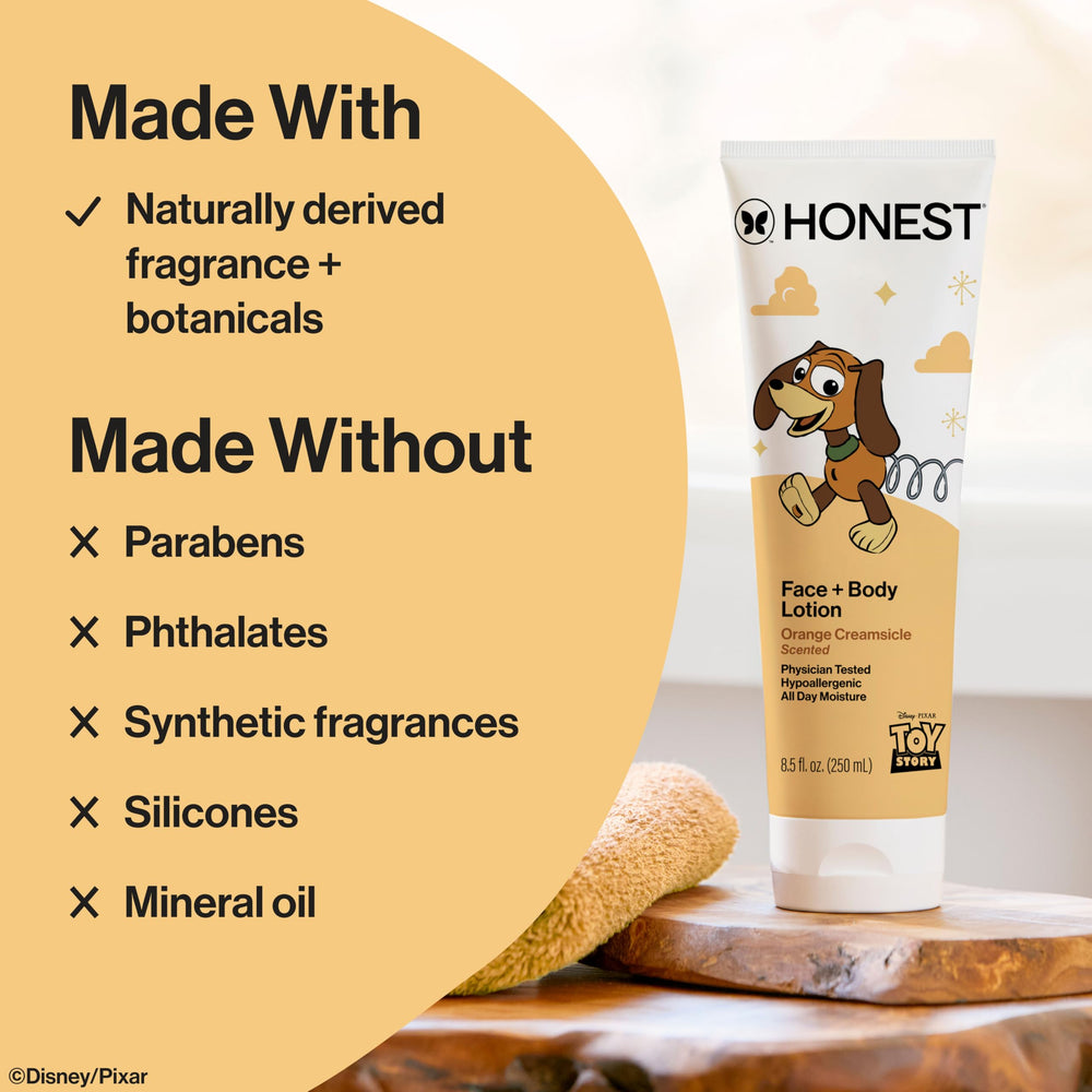 The Honest Company ingredient panel label highlighting botanical extracts