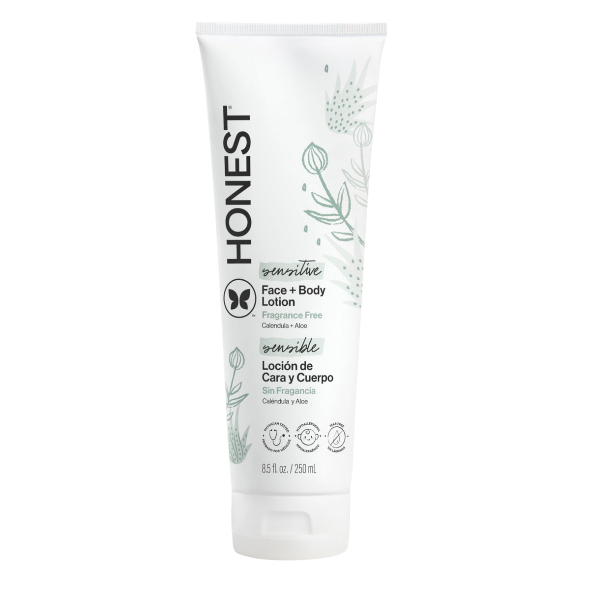 The Honest Company front bottle showing product and benefit of gentle hydration