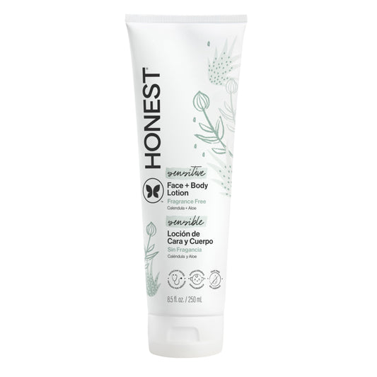 The Honest Company front bottle showing product and benefit of gentle hydration