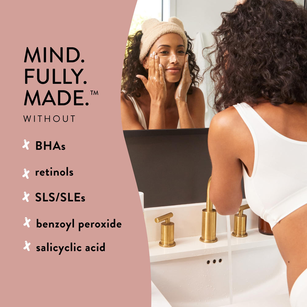 The Honest Company bottle beside a ruler showing 8 fl oz size for quick scale reference