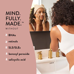 The Honest Company bottle beside a ruler showing 8 fl oz size for quick scale reference