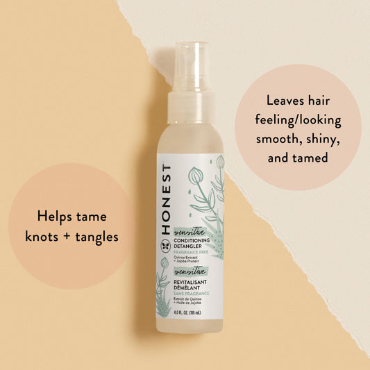 The Honest Company spray action misting for easy detangling and lightweight hydration