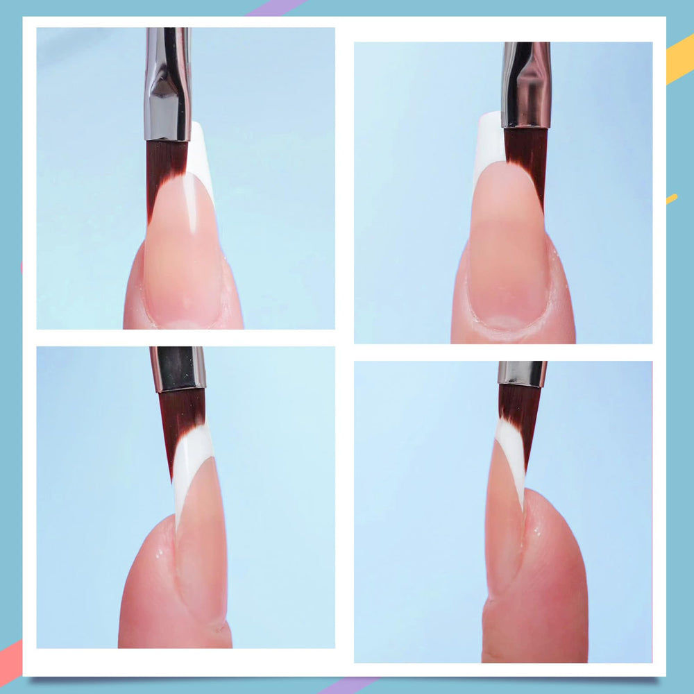 Honey Joy brush next to ruler showing 16.6 cm length for balanced control