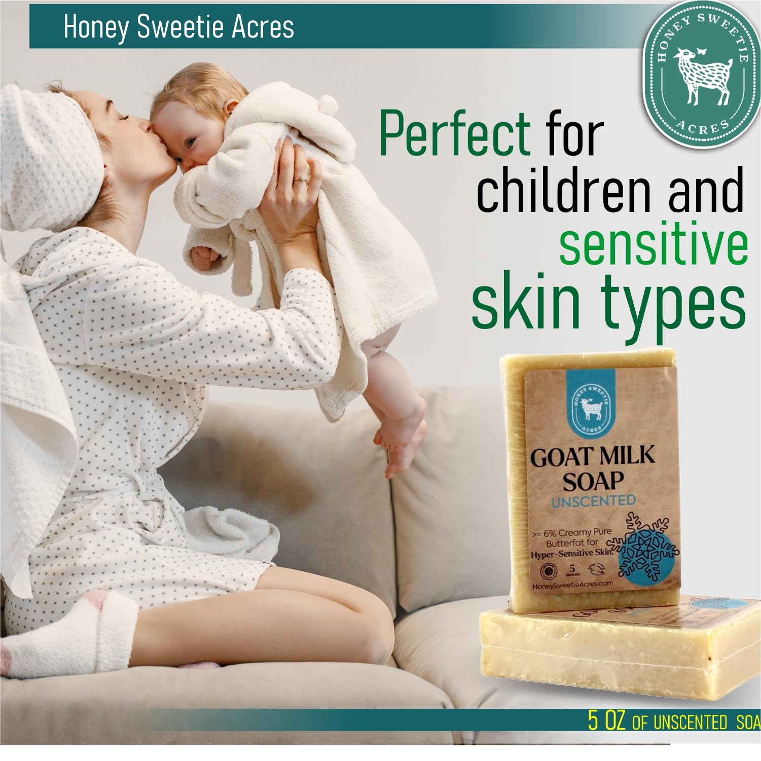 Honey Sweetie Acres farm-fresh goat milk bottle representing fresh, sustainable sourcing