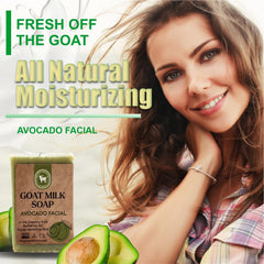 Honey Sweetie Acres bar in hand demonstrating gentle facial use