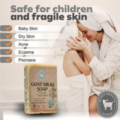 Honey Sweetie Acres soap being lathered in hands showing easy cleansing benefit