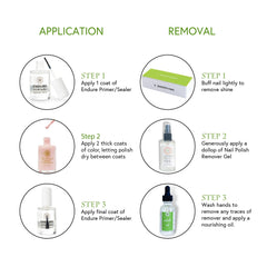 Honeybee Gardens polish being applied to a nail showing easy, low-odor application benefit