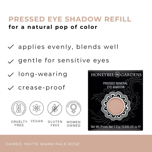 Honeybee Gardens Cameo close-up texture revealing fine mineral pigment for smooth application