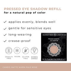 Honeybee Gardens Cameo close-up texture revealing fine mineral pigment for smooth application