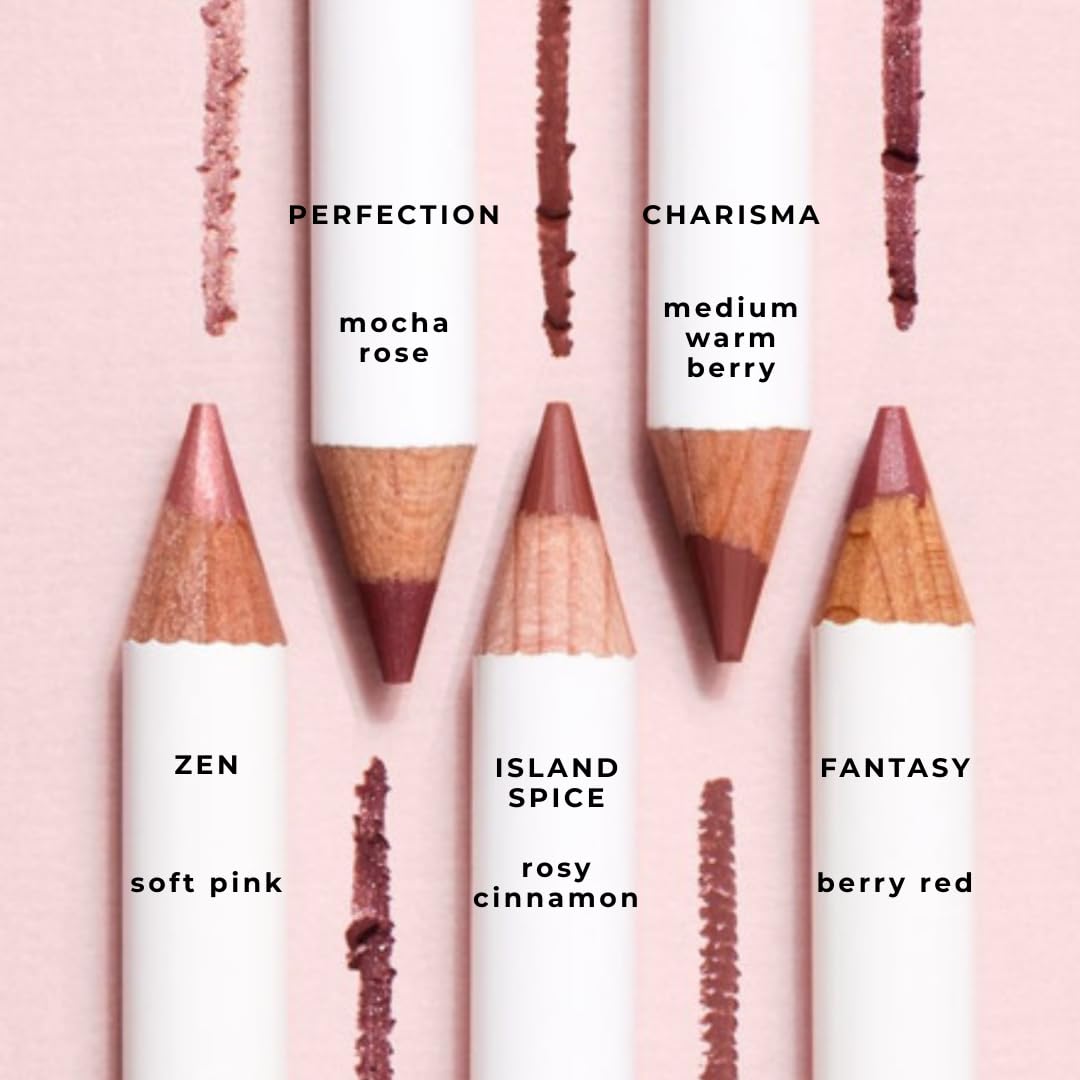 Honeybee Gardens on lips demonstrating defined, long-lasting color