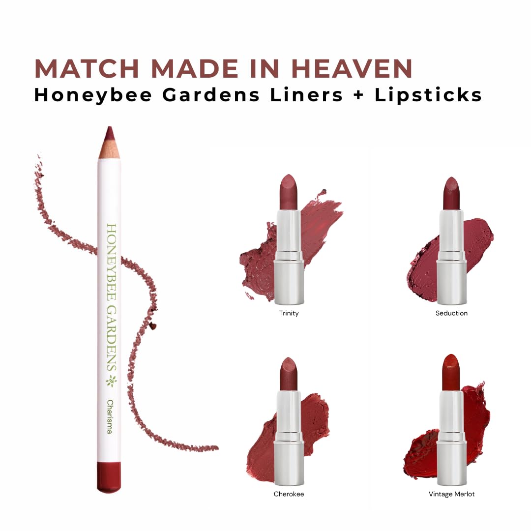 Honeybee Gardens paired with lipstick showing improved longevity