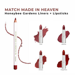 Honeybee Gardens paired with lipstick showing improved longevity