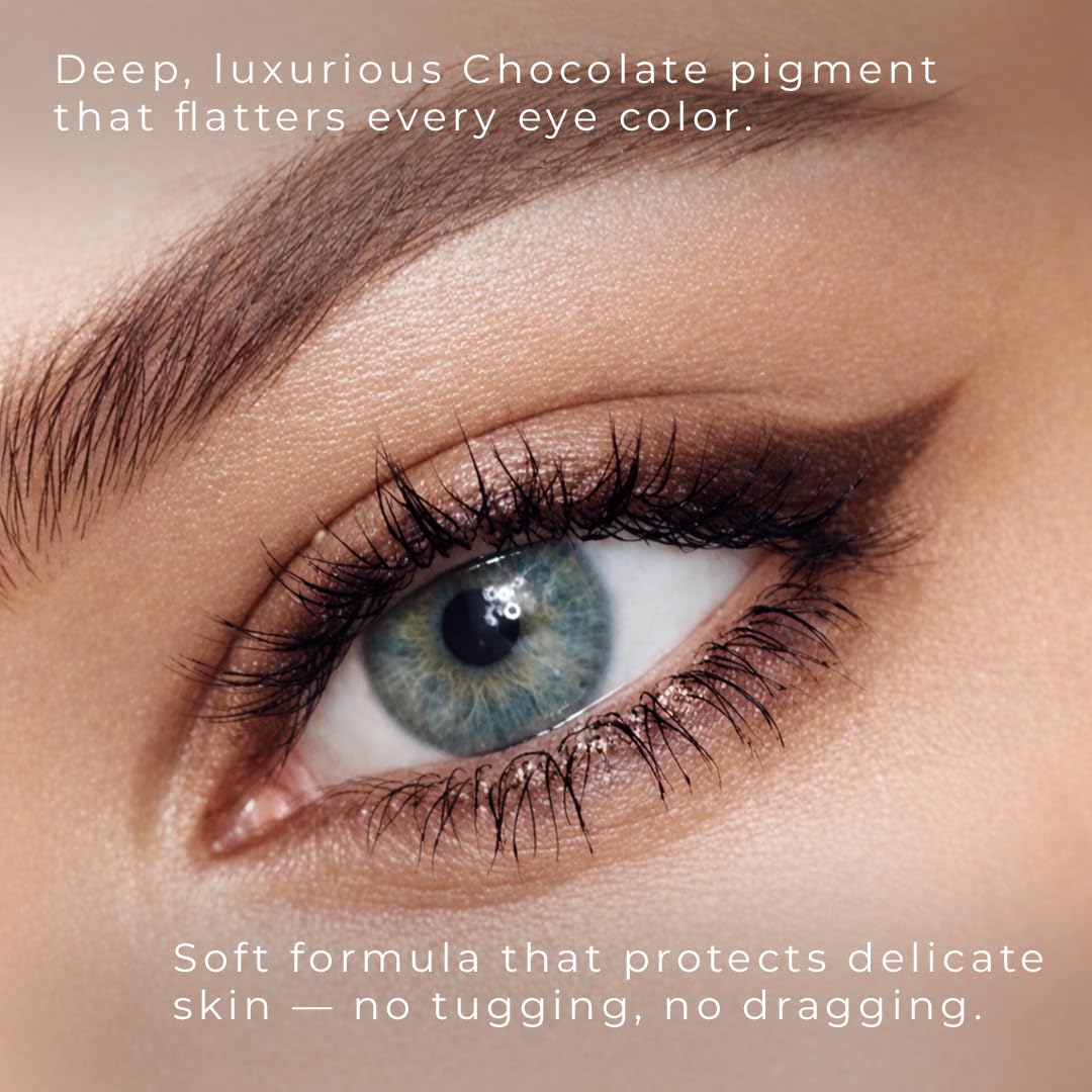 Honeybee Gardens eyeliner texture stroke on skin demonstrating rich pigment payoff