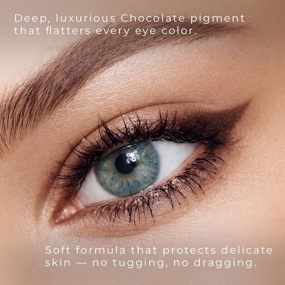 Honeybee Gardens eyeliner texture stroke on skin demonstrating rich pigment payoff
