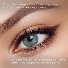 Honeybee Gardens eyeliner texture stroke on skin demonstrating rich pigment payoff