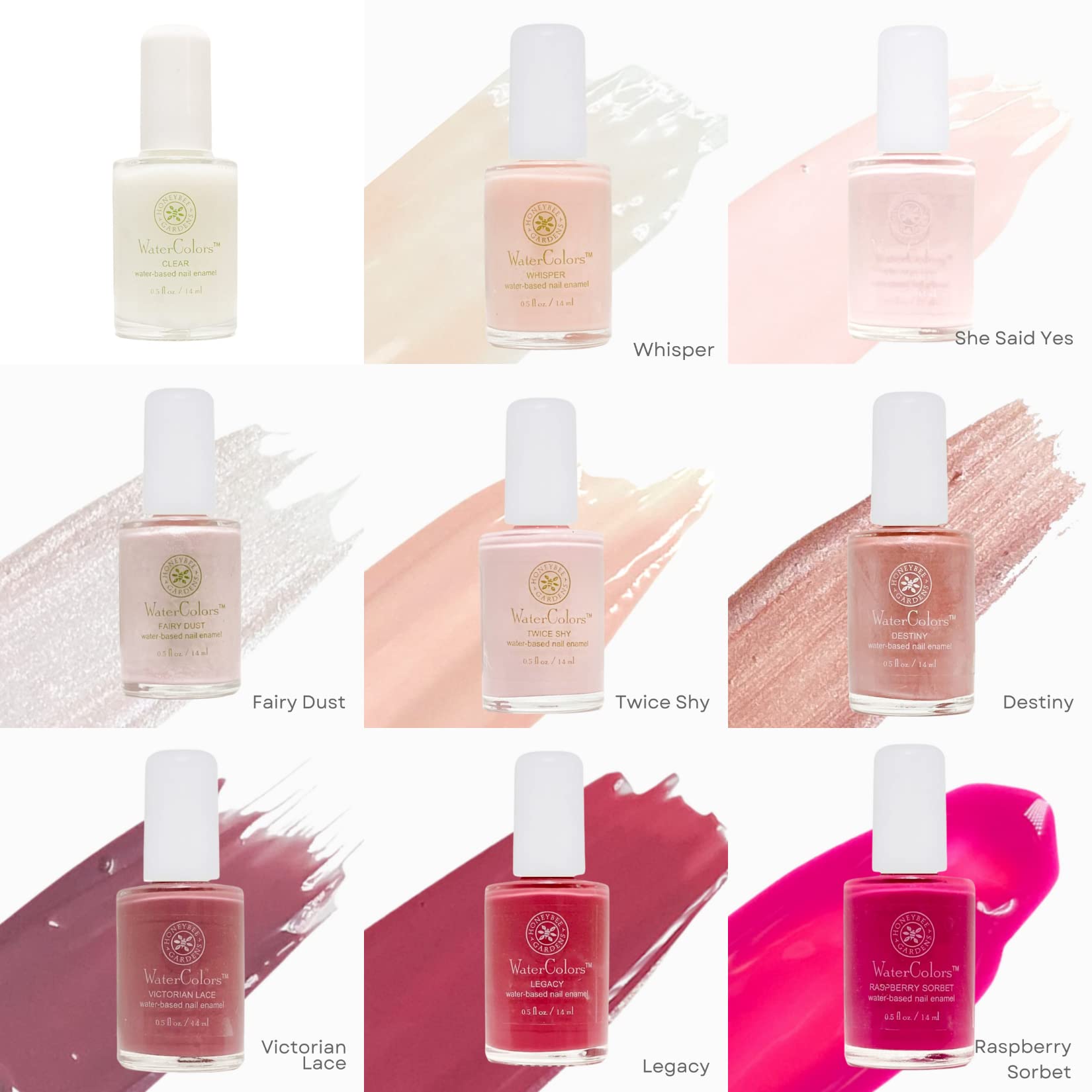 Honeybee Gardens finish close-up showing luminous iridescent sheen for natural glow benefit