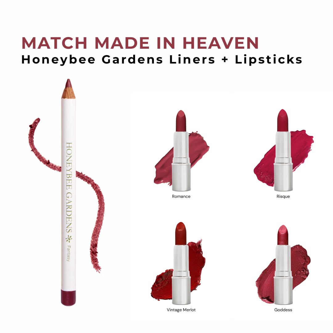 Honeybee Gardens pencil label and ingredient list highlighting vegan paraben-free benefit