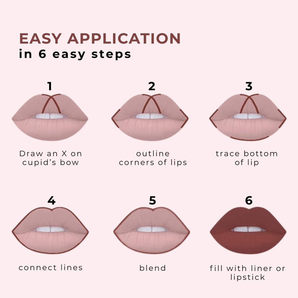 Honeybee Gardens liner paired with lipstick demonstrating extended color wear