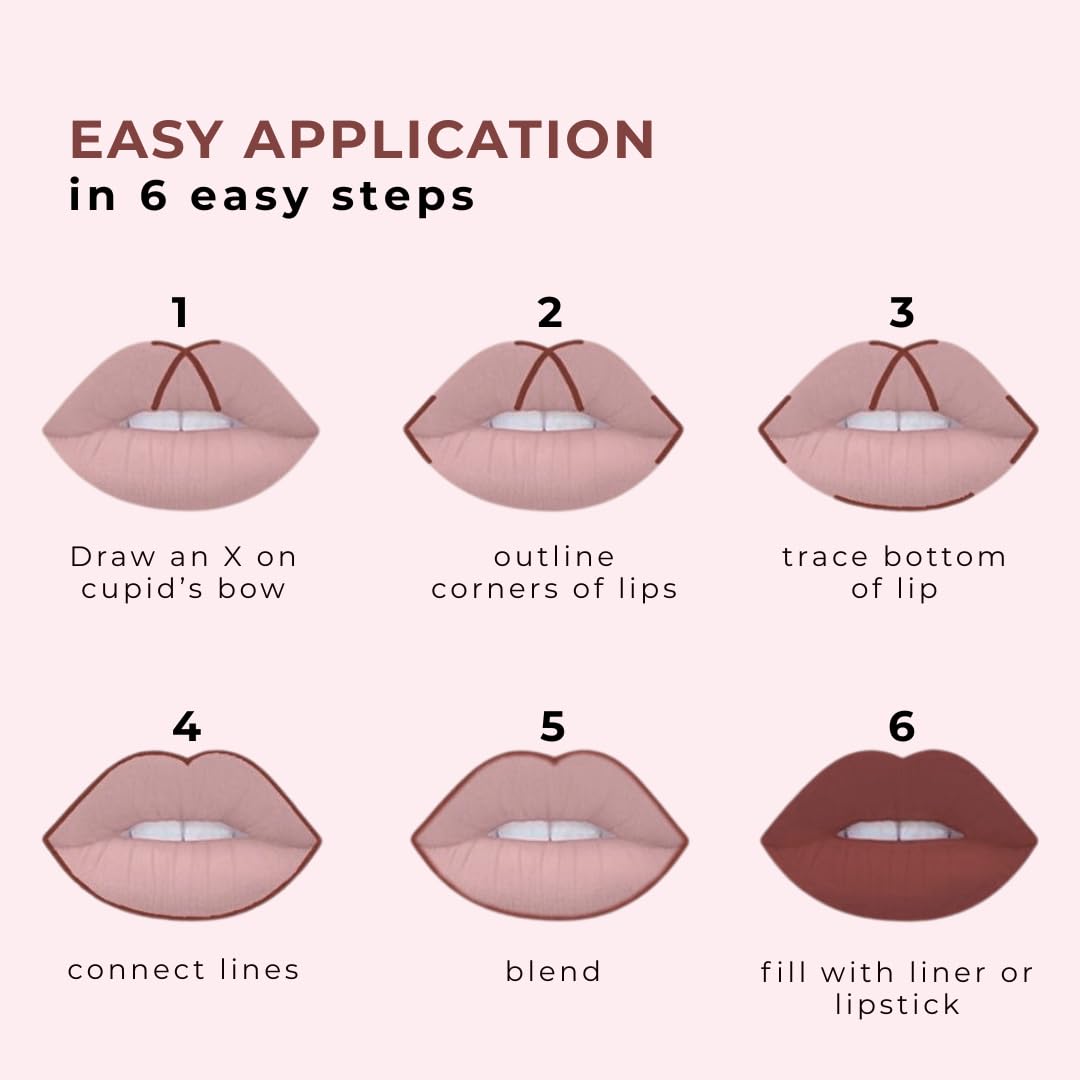 Honeybee Gardens lip liner worn by model showing defined, polished lip result