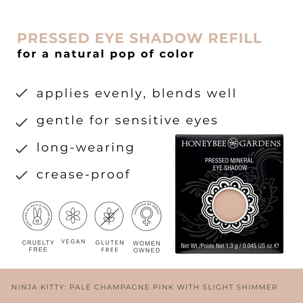 Honeybee Gardens Ninja Kitty close-up texture showing smooth mineral finish for blendable color