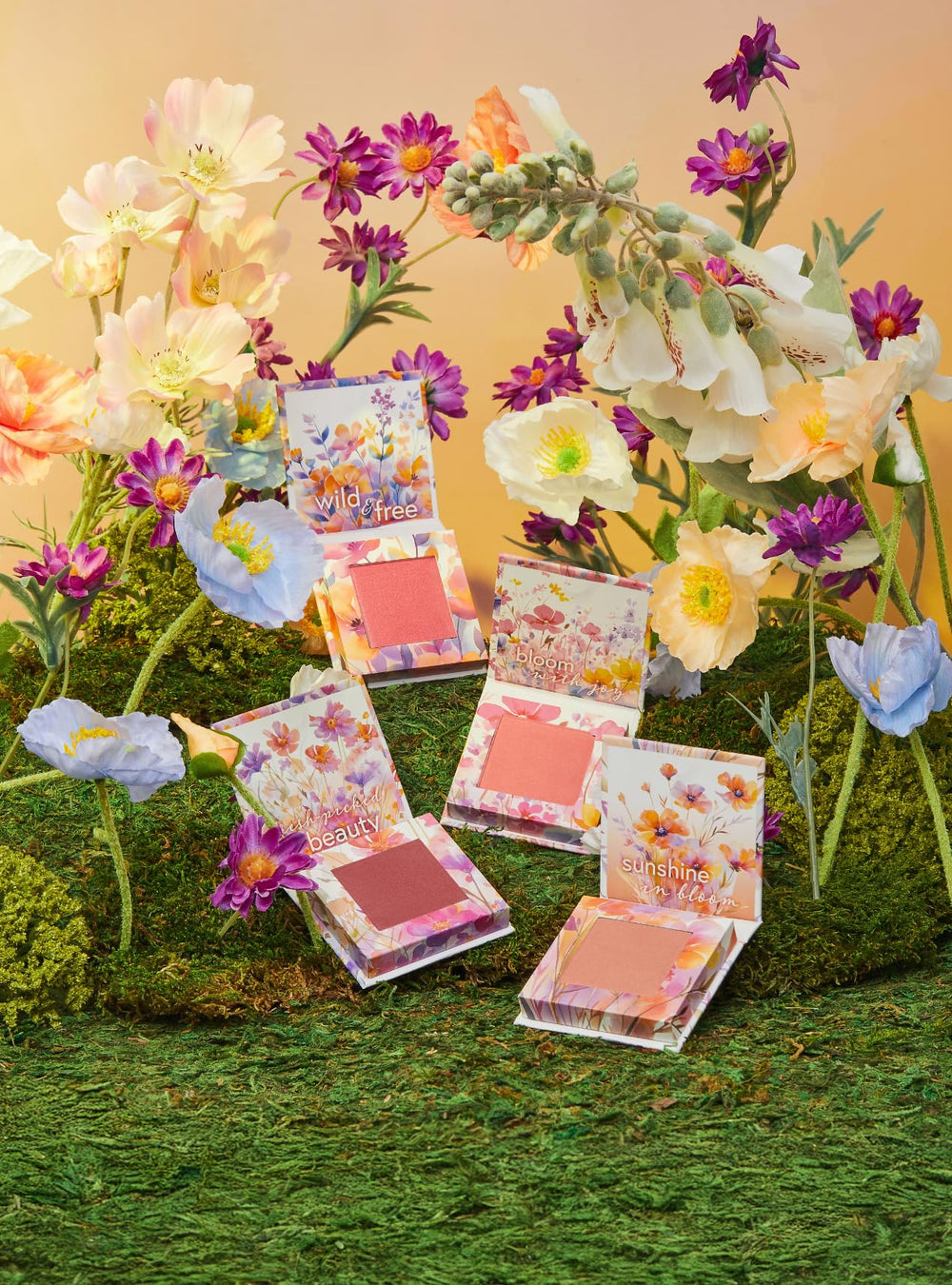 Honeybee Gardens Primrose surrounded by botanicals representing sunflower oil jojoba oil and vitamin E benefits