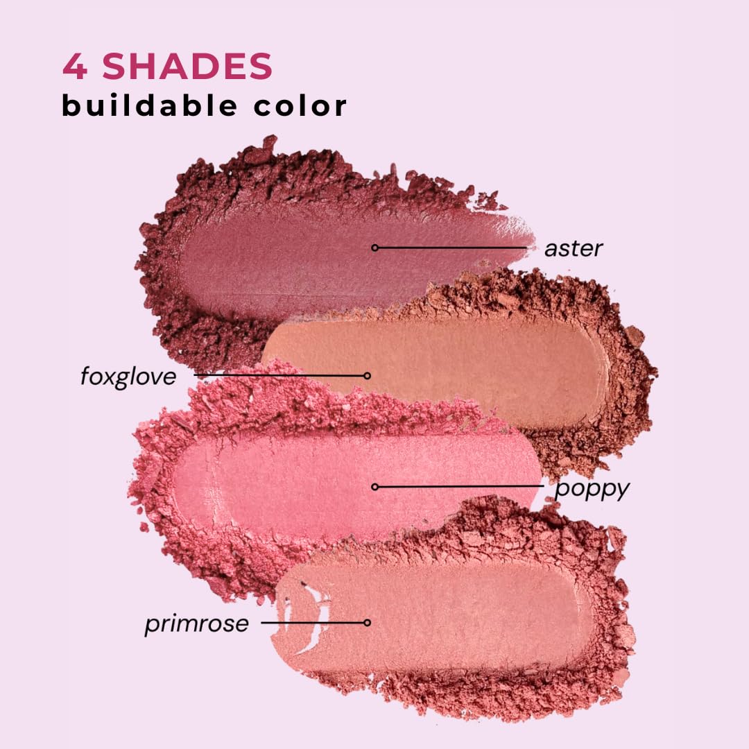Honeybee Gardens Primrose swatch on skin showing soft peachy-pink payoff and buildable color