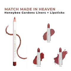Honeybee Gardens pencil beside coin demonstrating compact travel-friendly size