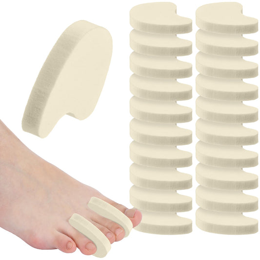 Honeydak front packaging showing 20 foam toe spacers and product details for convenience