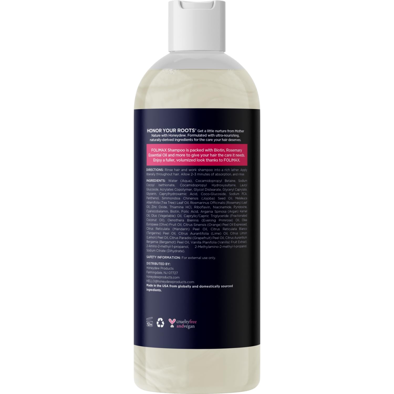 HONEYDEW Folimax bottle on bathroom shelf illustrating easy daily use