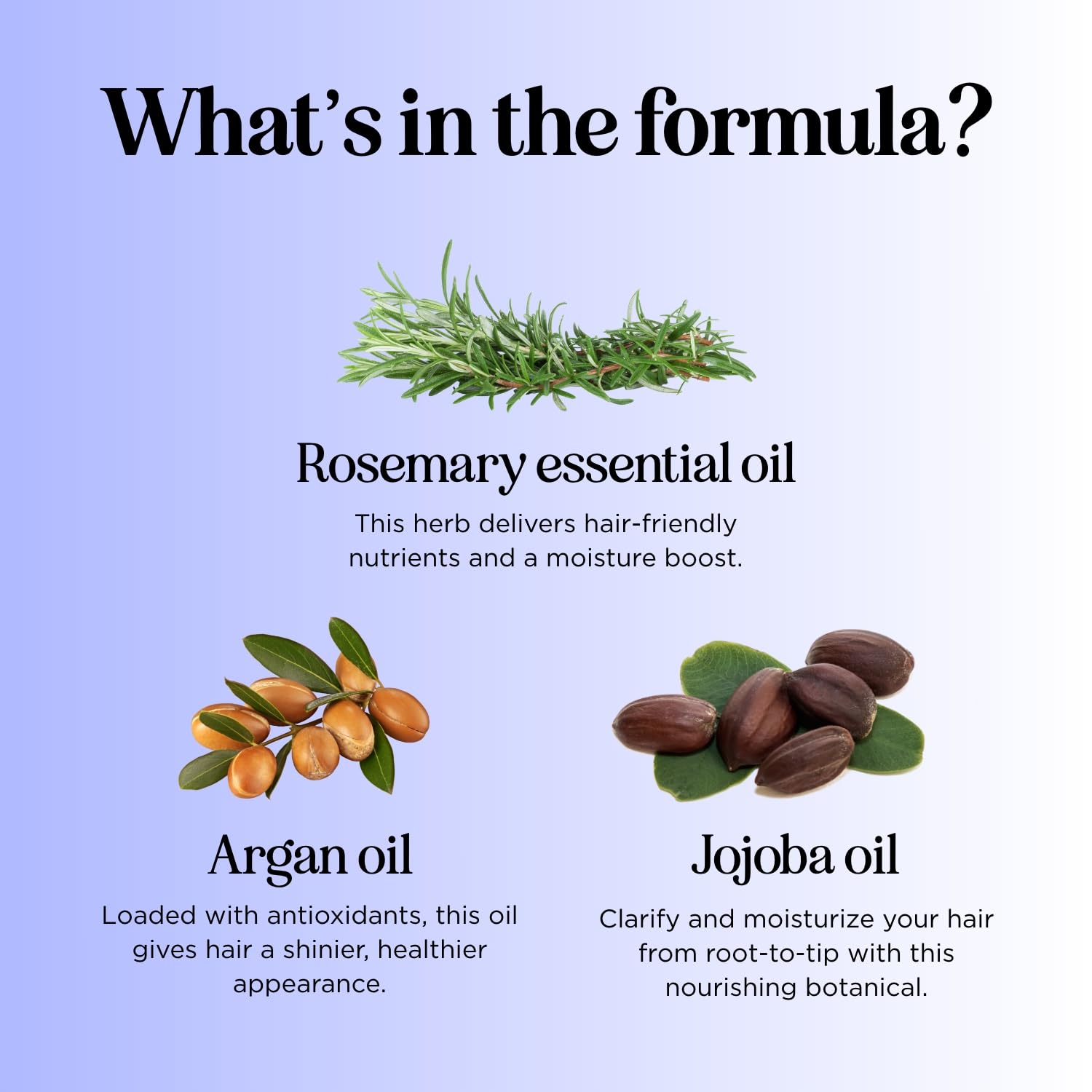 HONEYDEW Folimax ingredients display with oils and biotin for nourishment