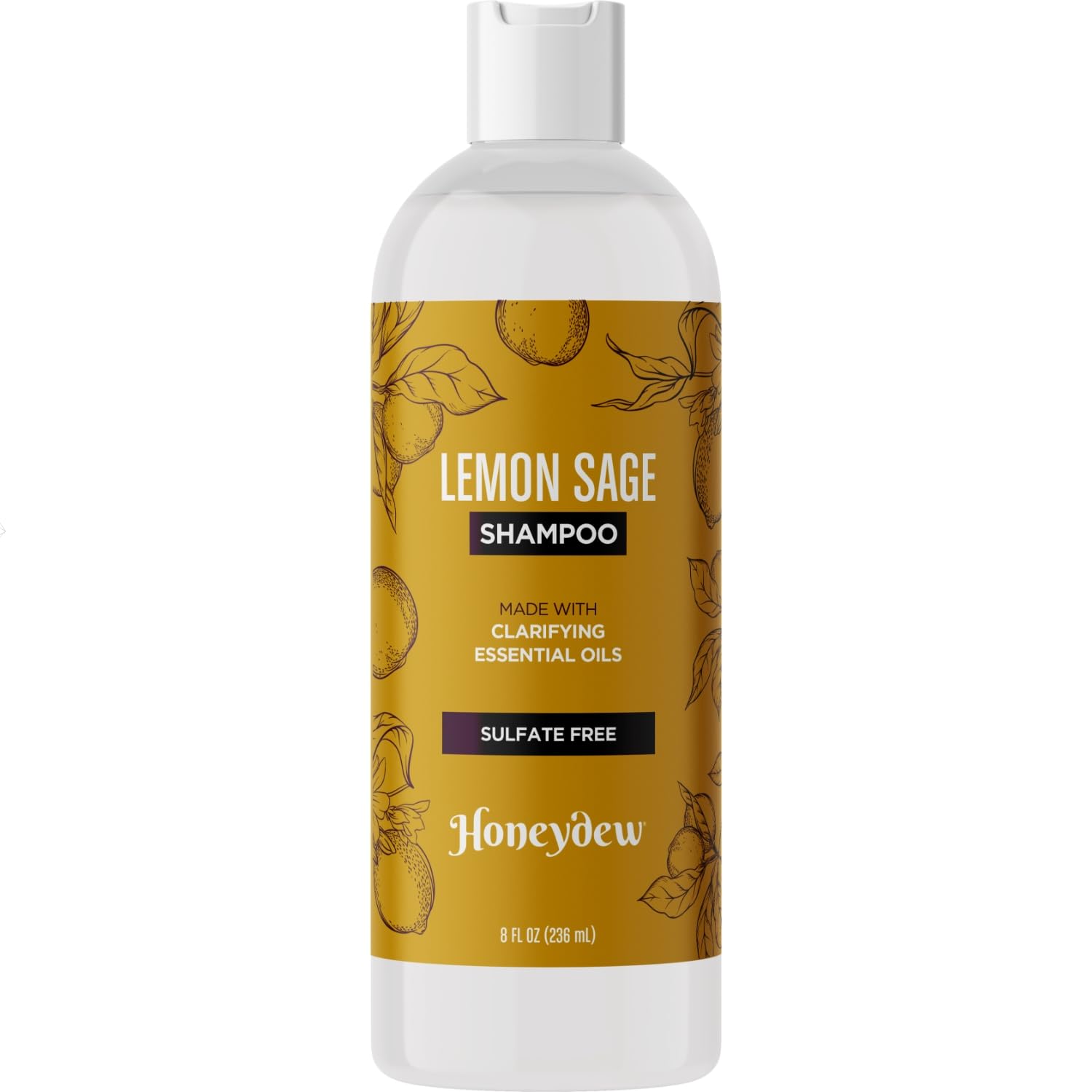HONEYDEW front packaging showing lemon sage shampoo and benefits