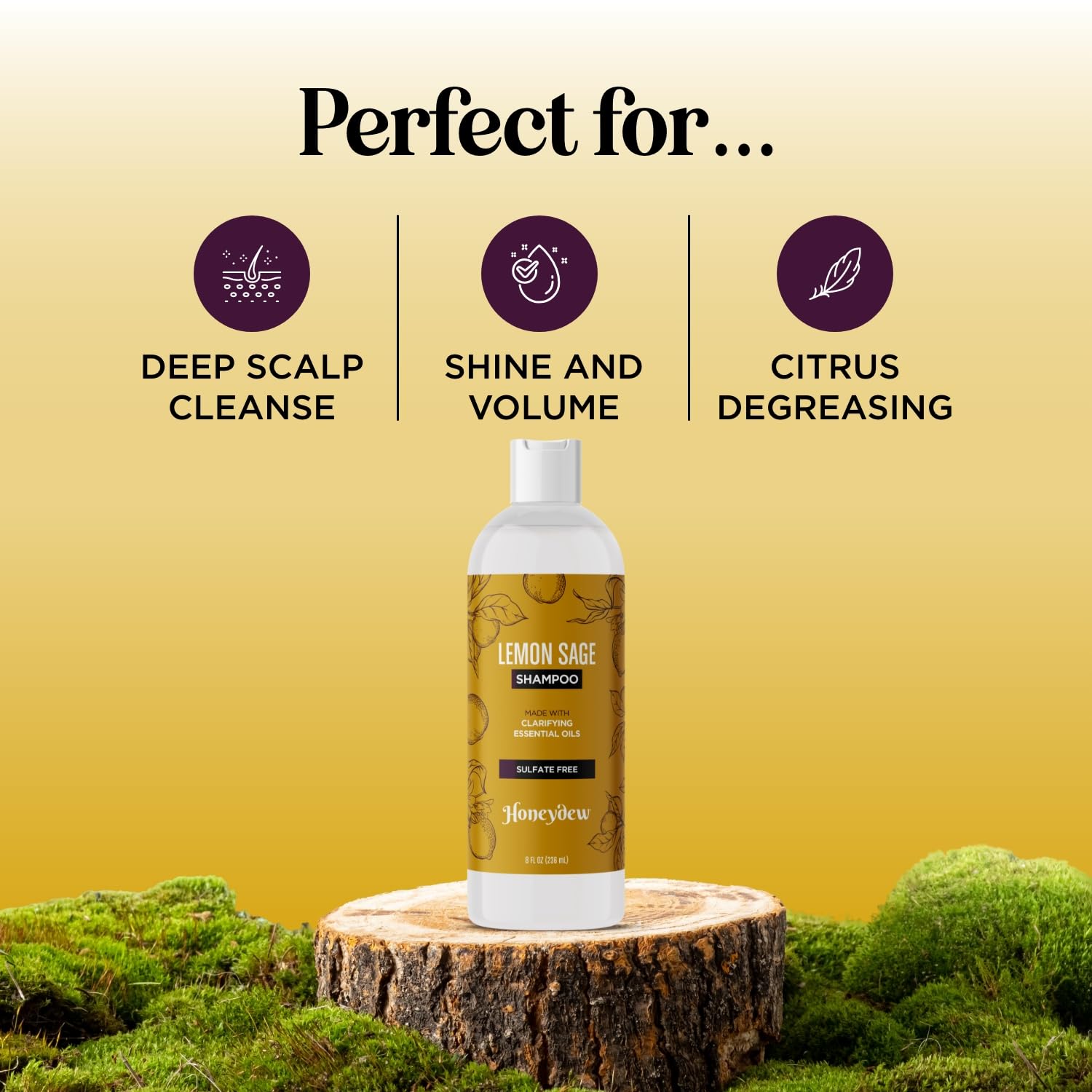 HONEYDEW keratin and tea tree ingredient flatlay indicating nourishment