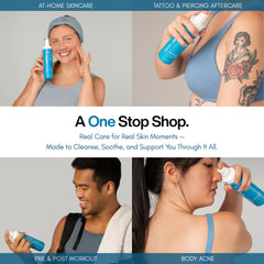 Honeydew Labs applied to tattooed skin for gentle aftercare and soothing relief