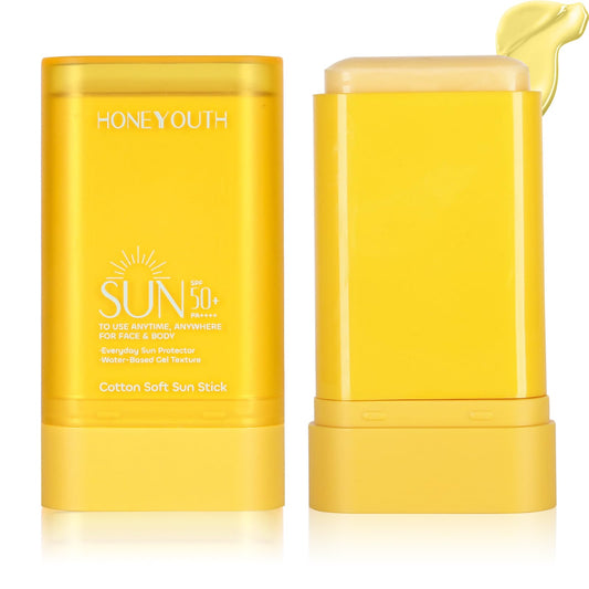 Honeyouth front packaging showing compact sunstick and SPF information for easy protection