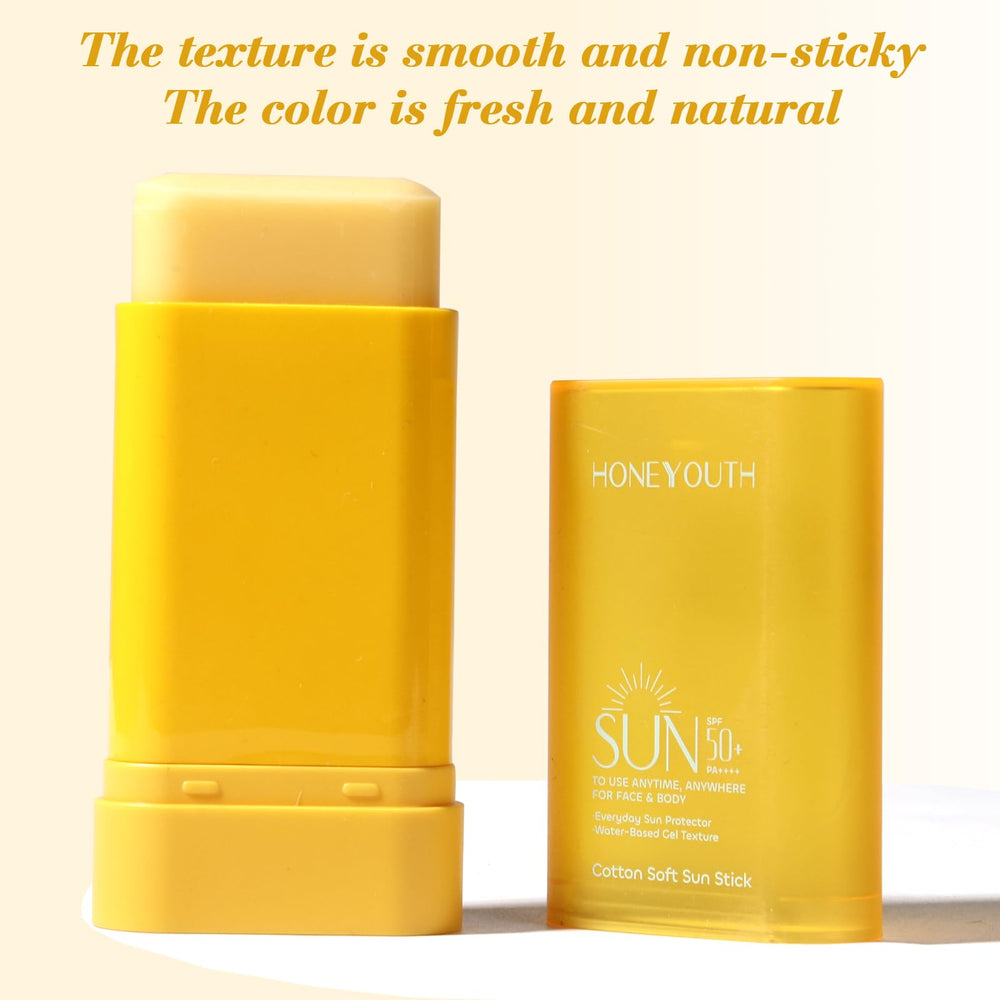 Honeyouth sunstick placed near sunglasses in outdoor lifestyle scene for on‑the‑go use
