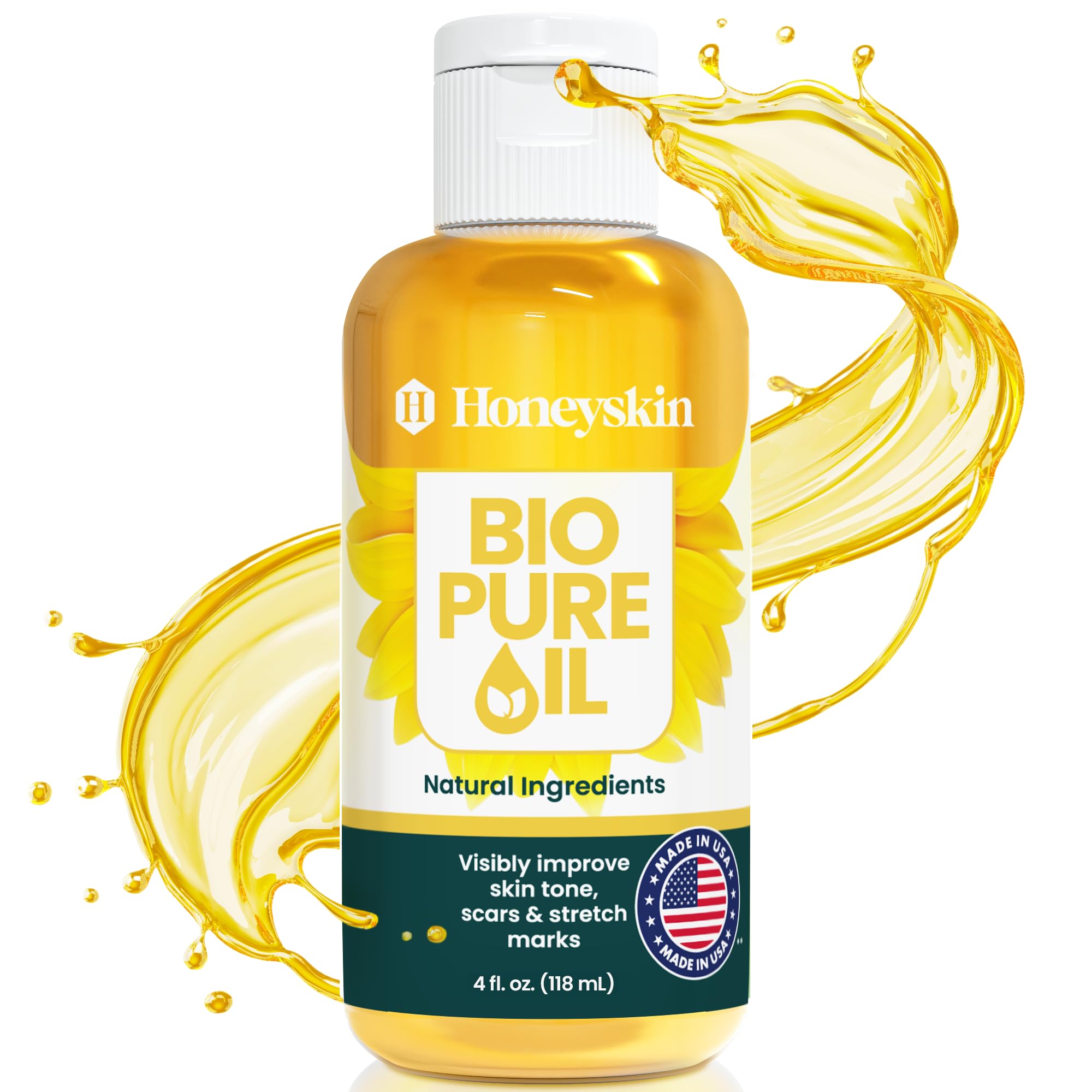 Honeyskin front bottle shot showing clean packaging and size benefits