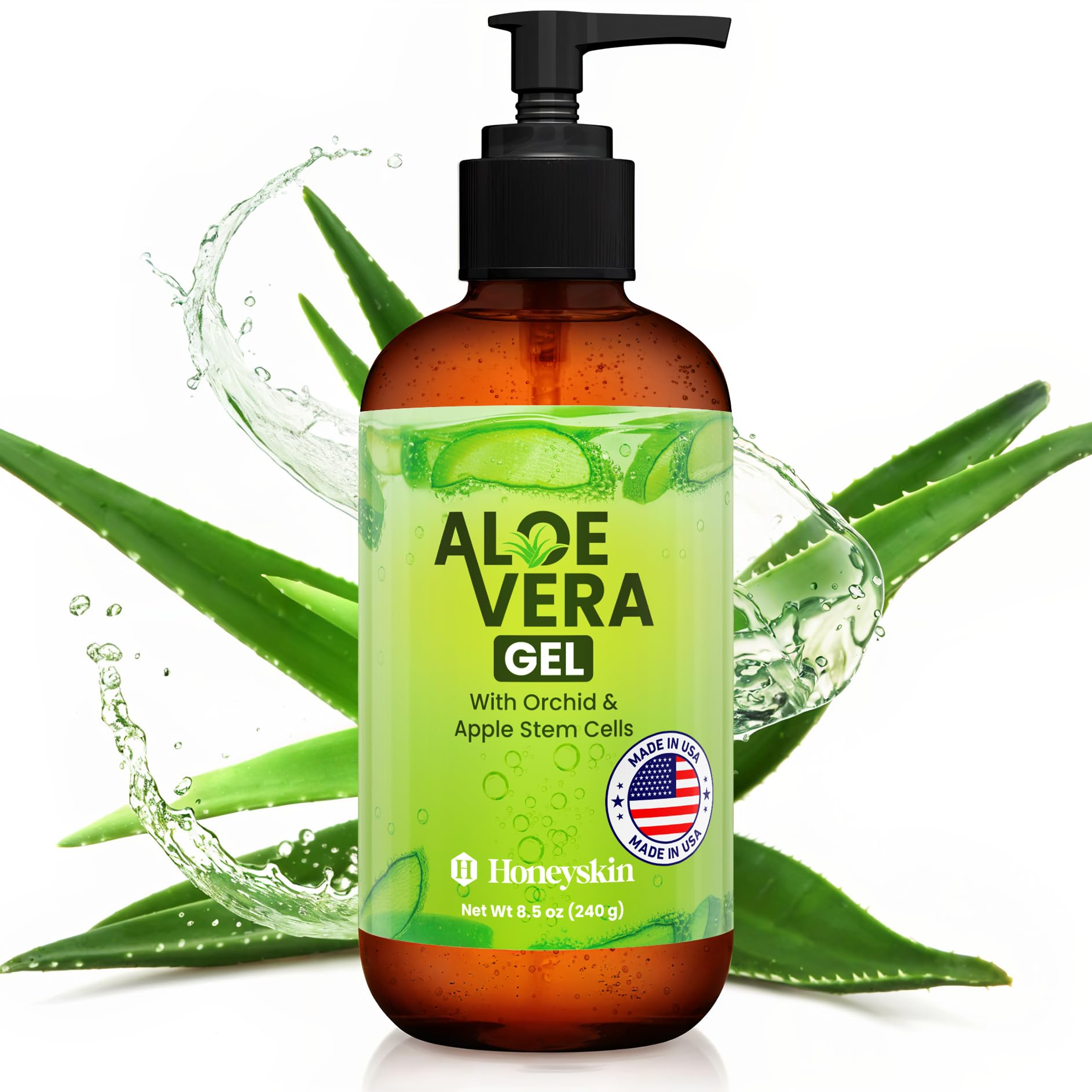 Honeyskin front label showing product name and 8 fl oz size for quick identification and trust