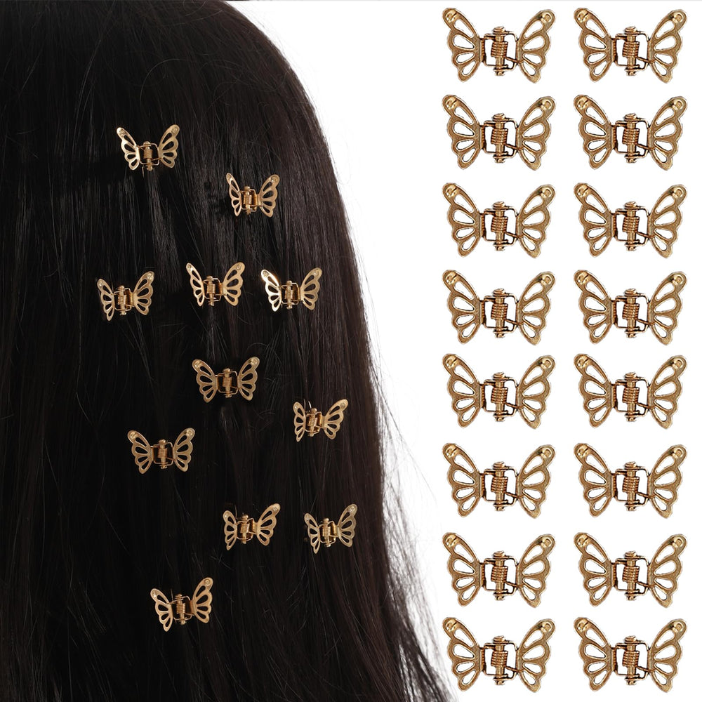 HONGCAUP front view of gold butterfly clips showing full pack and finish for polished styling