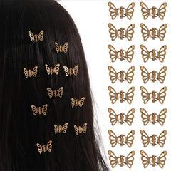 HONGCAUP front view of gold butterfly clips showing full pack and finish for polished styling