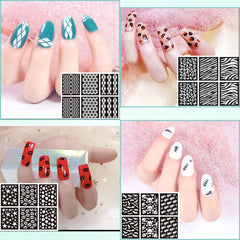 HONGCAUP stencils staged with polish tools showing easy kit benefit