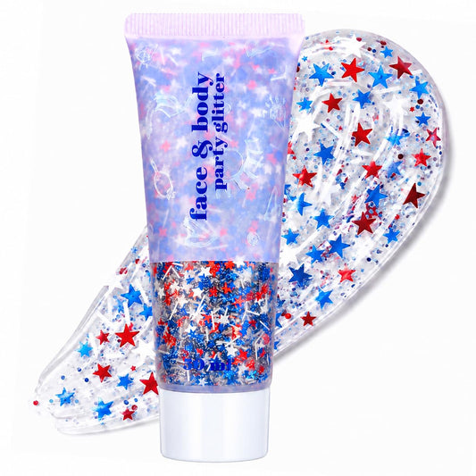 HONLLEY front packaging showing patriotic glitter gel and stars for easy identification
