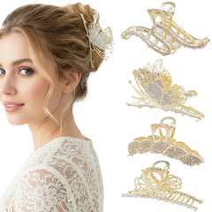 Hoojoot gold clips front view showing elegant design and strong hold