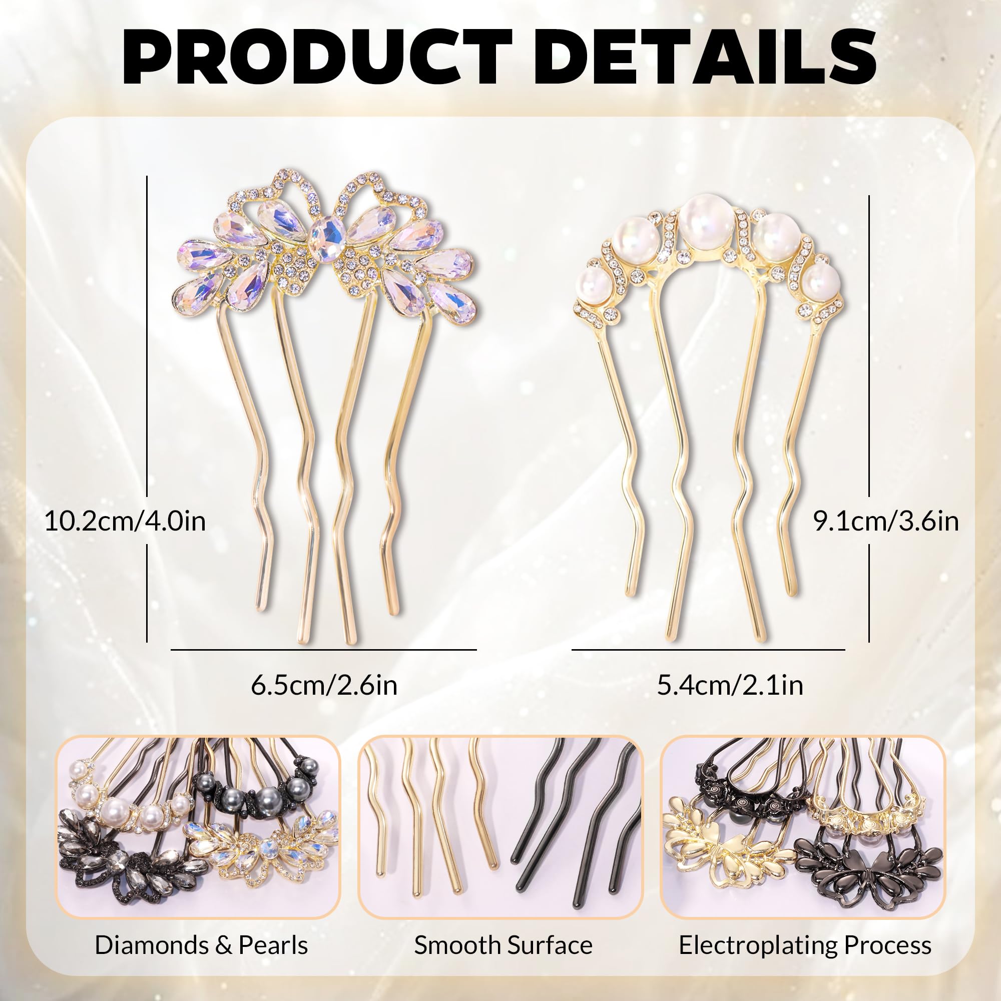 Hoojoot gold rhinestone close-up highlighting crystal sparkle for bridal glamour