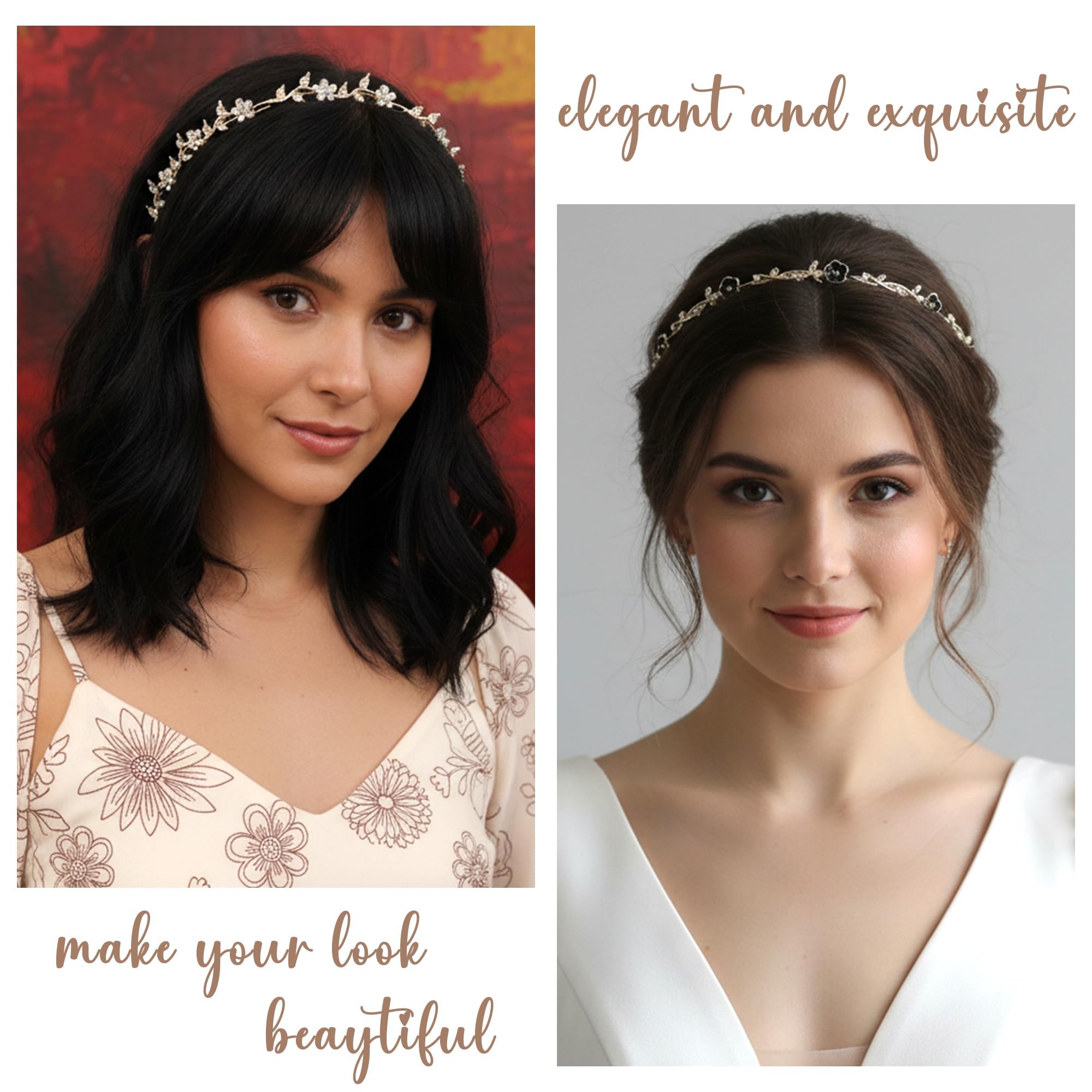 Hoojoot headband worn by model demonstrating bridal styling benefit