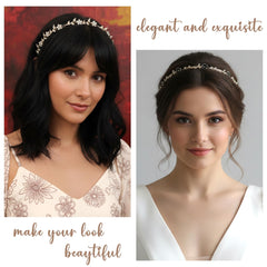 Hoojoot headband worn by model demonstrating bridal styling benefit