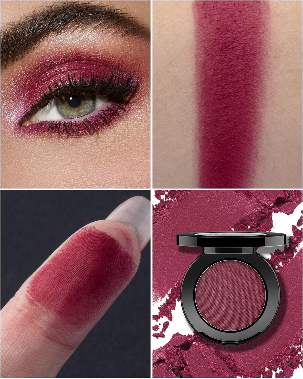 HOOMUSS cranberry swatch on skin demonstrating true pigment payoff benefit easy blending