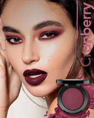HOOMUSS cranberry texture close-up revealing velvety powder for smooth application benefit