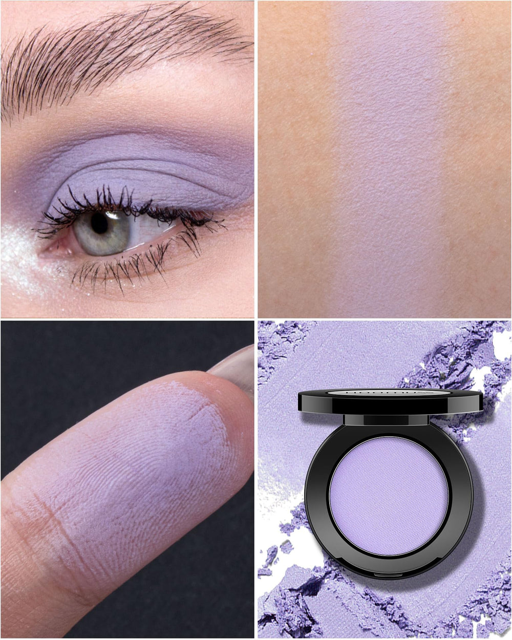 HOOMUSS swatch of lavender shade on arm demonstrating high pigmentation